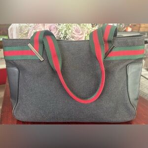 Gucci Black Denim Tote, #1